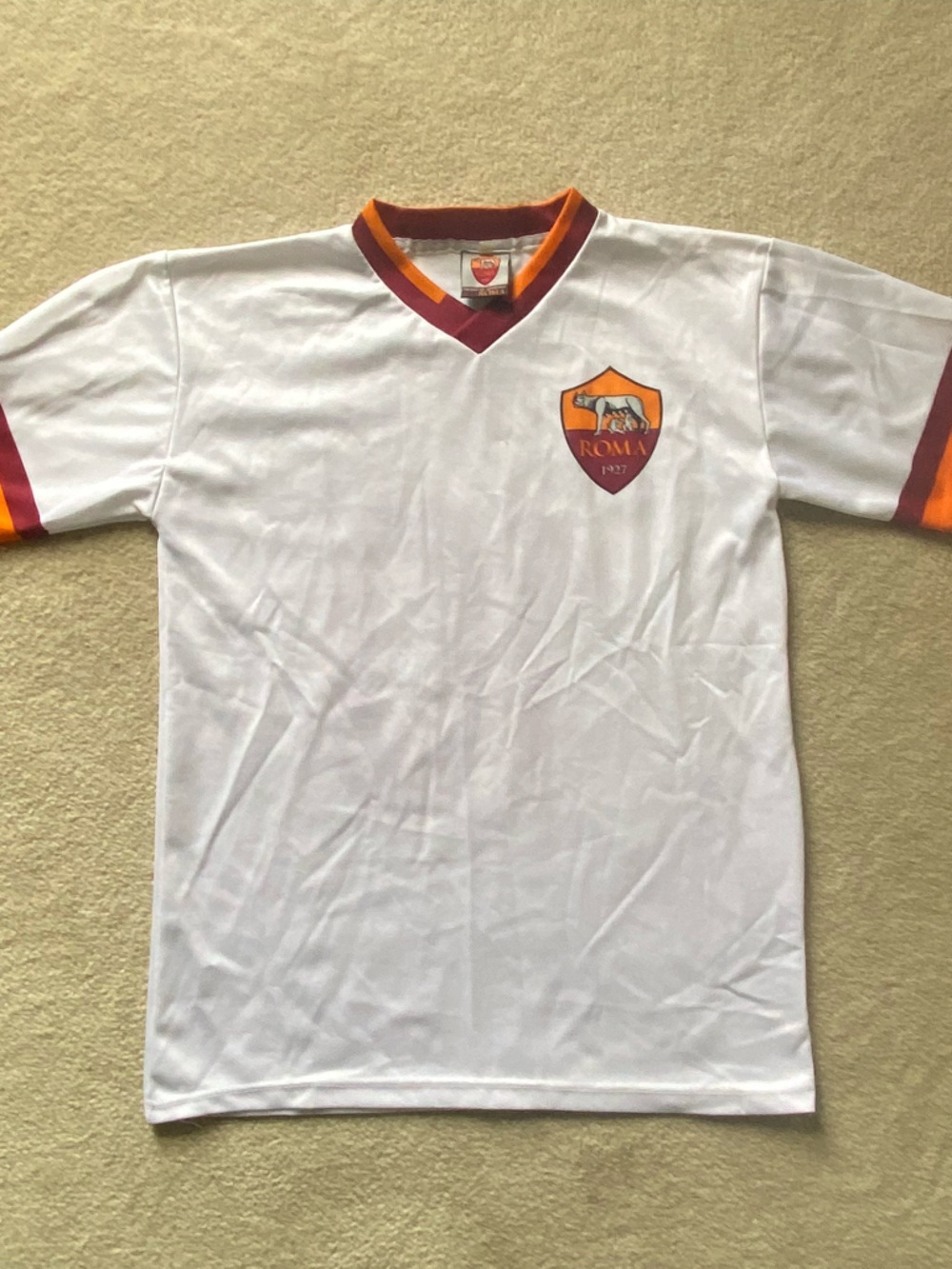 AS Roma Jersey Womens Small White Serie A Soccer Francesco Totti 10 Shirt Italy